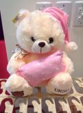 URSO COM TRAVESSEIRO ROSA