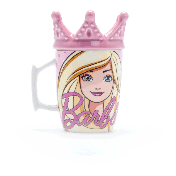 CANECA COM COROA BARBIE LOVE