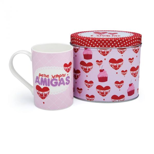 CANECA NA LATA TURISTA CHIC ROSA