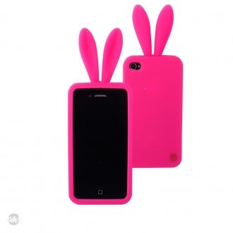 CAPA IPHONE 4 DIVERTIDA COELHO PINK