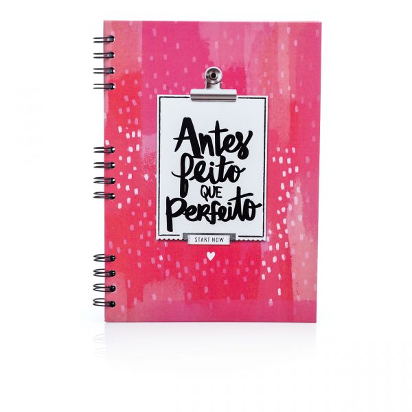 CADERNO AQUARELA ROSA