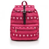 MOCHILA CORAÇÕES E TRIANGULOS ROSA