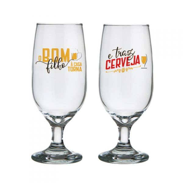 CONJUNTO 2 TAÇAS DE CERVEJA BOM FILHO