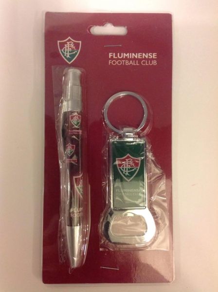 KIT CHAVEIRO ABRIDOR C/ CANETA TIME FLUMINENSE