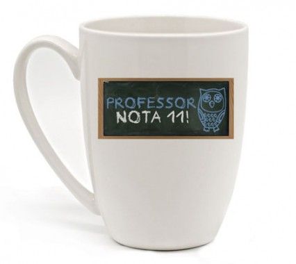 CANECA BRANCA 300ML PROFESSOR NOTA 11