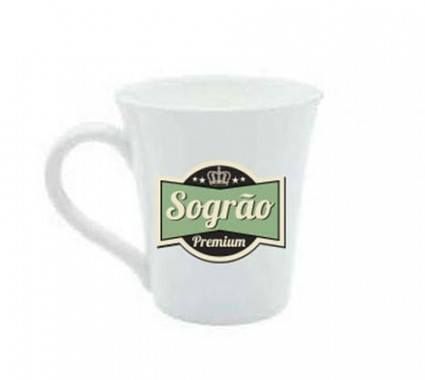 CANECA PORCELANA BRANCA SOGRÃO PREMIUM