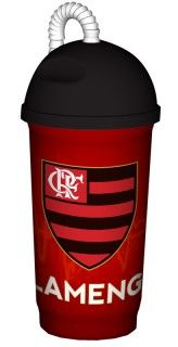 COPO COM CANUDO 500ML FLAMENGO