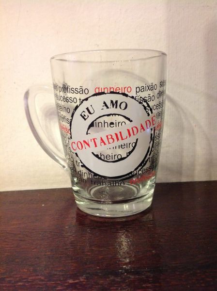 CANECA VIDRO EU AMO CONTABILIDADE