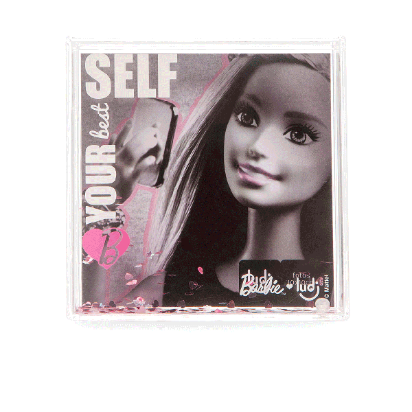 PORTA RETRATO COM GLITTER BARBIE LOVE