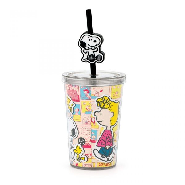 COPO COM CANUDO MINI SNOOPY COMICS