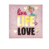 QUADRO COM LED BARBIE LOVE