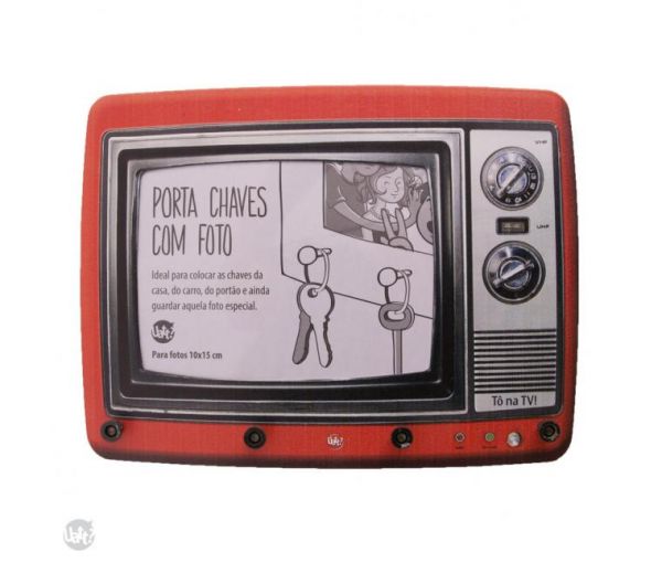 PORTA CHAVE FOTO TV RETRÔ