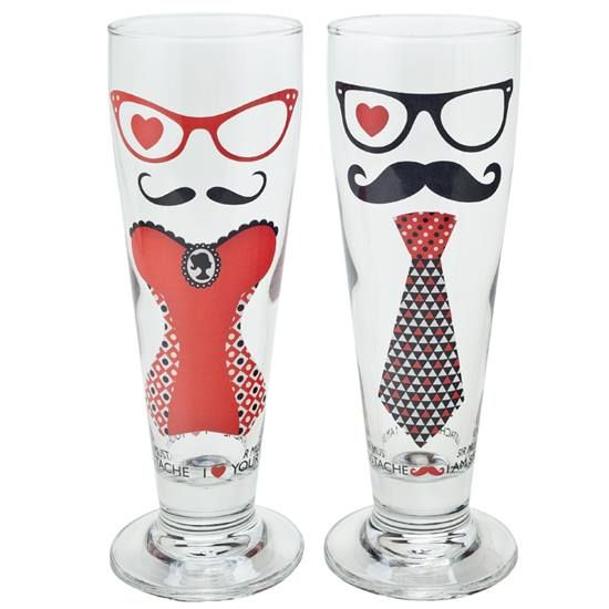 KIT BEER MUSTACHE - CONJUNTO 2 TULIPAS CERVEJA