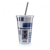 COPO COM CANUDO STAR WARS R2D2