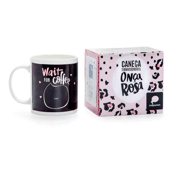 CANECA TERMOSSENSÍVEL ONÇA ROSA