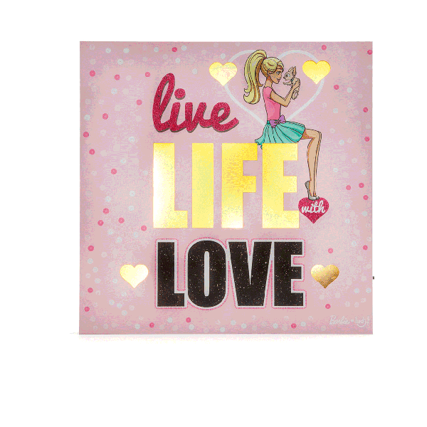 QUADRO COM LED BARBIE LOVE