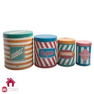 CONJUNTO 4 LATAS MANTIMENTO VINTAGE