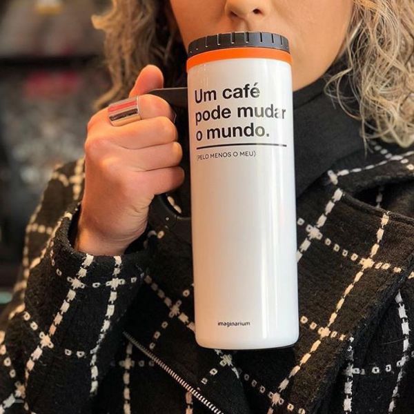 CANECA PARA VIAGEM CLIP MUDAR O MUNDO