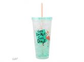 COPO CANUDO TÉRMICO ICE GEL COOL DRINKS, COOL DAYS