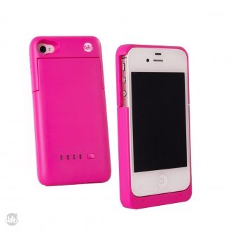 CAPA CELULAR 4/4S RECARREGAVEL - PINK E LARANJA