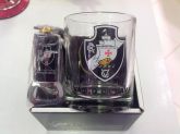 CANECA DE VIDRO COM CHAVEIRO VASCO