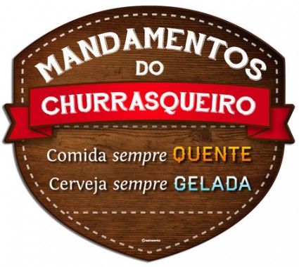 PLACA MANDAMENTOS DO CHURRASQUEIRO CERVEJA