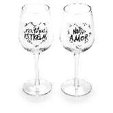 CONJUNTO DE TAÇAS DE VINHO INFINITO AMOR