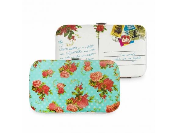 KIT MANICURE CARTEIRA FLORAL