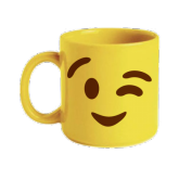 CANECA AMARELA EMOJI PISCANDO