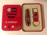 KIT CHAVEIRO COM CANIVETE TIME FLAMENGO