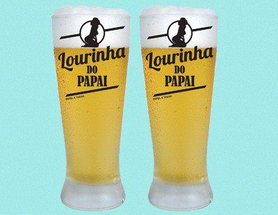 CONJUNTO 2 TULIPAS DE CERVEJA LOURINHA DO PAPAI