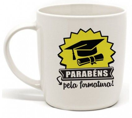 CANECA BRANCA 350ML PARABENS PELA FORMATURA