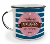 CANECA ESMALTADA BFF MELHORES AMIGAS