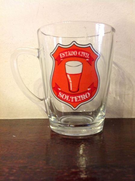 CANECA VIDRO ESTADO CIVIL SOLTEIRO