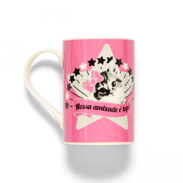 CANECA NA LATA GATINHA STARS TOP