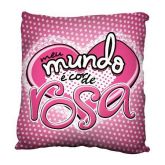 ALMOFADA 45X45 MEU MUNDO COR DE ROSA