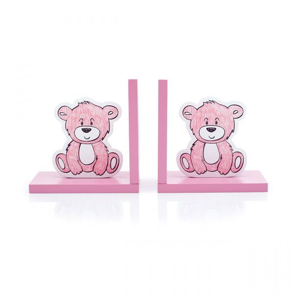 PORTA LIVROS URSO BABY ROSA